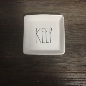 Rae Dunn Keep Trinket Tray Dish LL